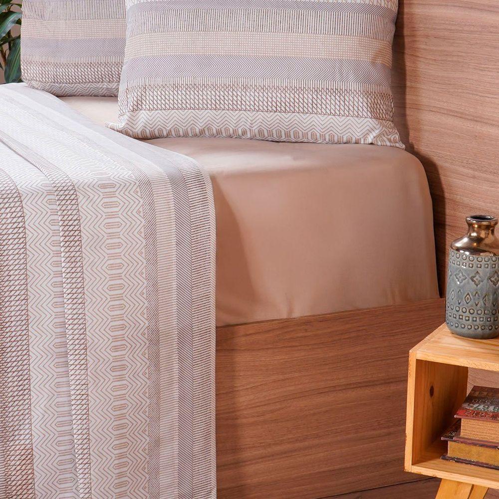 Jogo De Cama Queen Cotton Touch 4 Peças 158x198x35cm Bossa - 5