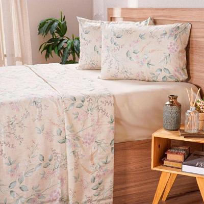 Jogo De Cama Solteiro Cotton Touch 3 Peças 88x188x30cm Jasmine