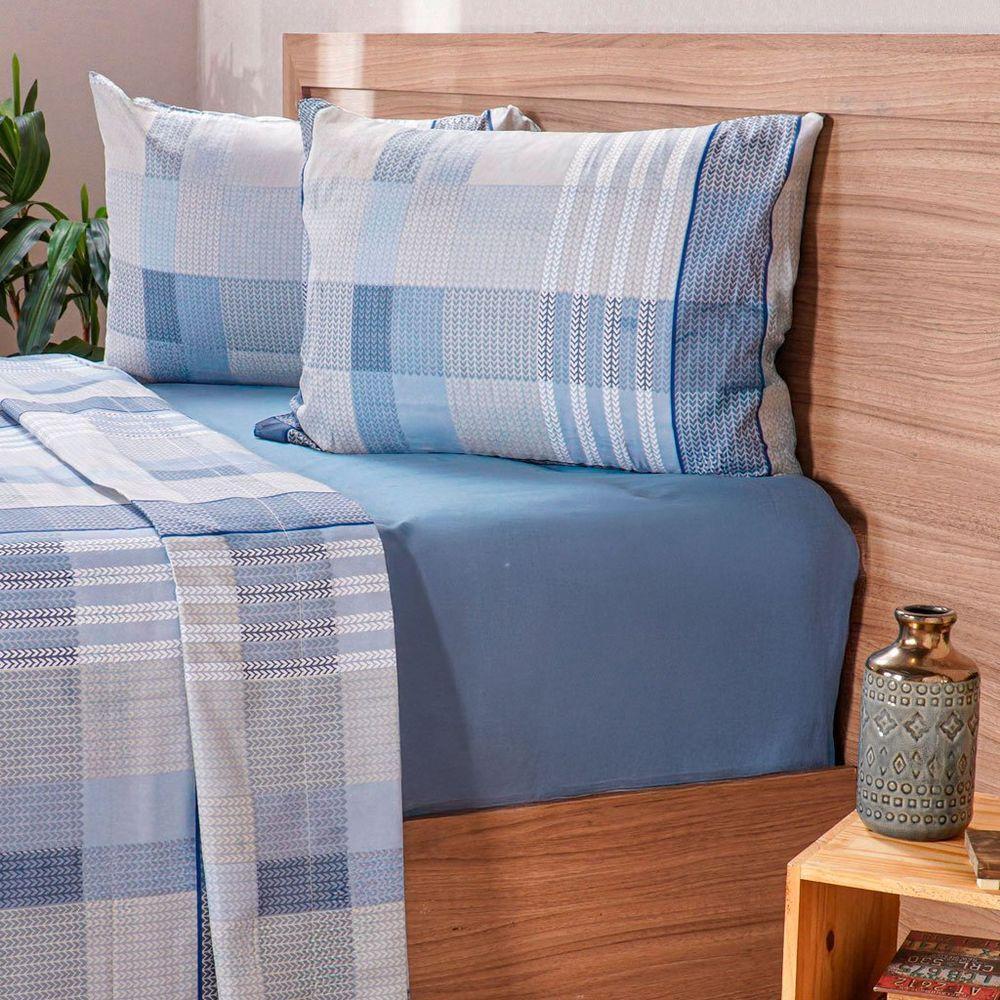 Jogo De Cama Queen Cotton Touch 4 Peças 158x198x35cm Braga - 2
