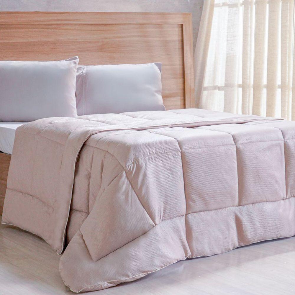 Edredom Prime Casal 3d Embossed 180x220cm Linho - 1