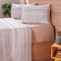 Jogo De Cama King Cotton Touch 4 Peças 193x203x40cm Bossa - 1