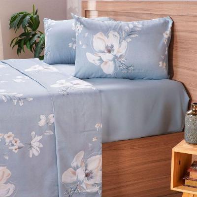 Jogo De Cama Solteiro Cotton Touch 3 Peças 88x188x30cm Nina