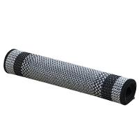 Tapete Passadeira Sisal 1,00m X 66cm Base Antiderrapante Para Corredor Cozinha Quarto Sala - Preto Cinza - 1