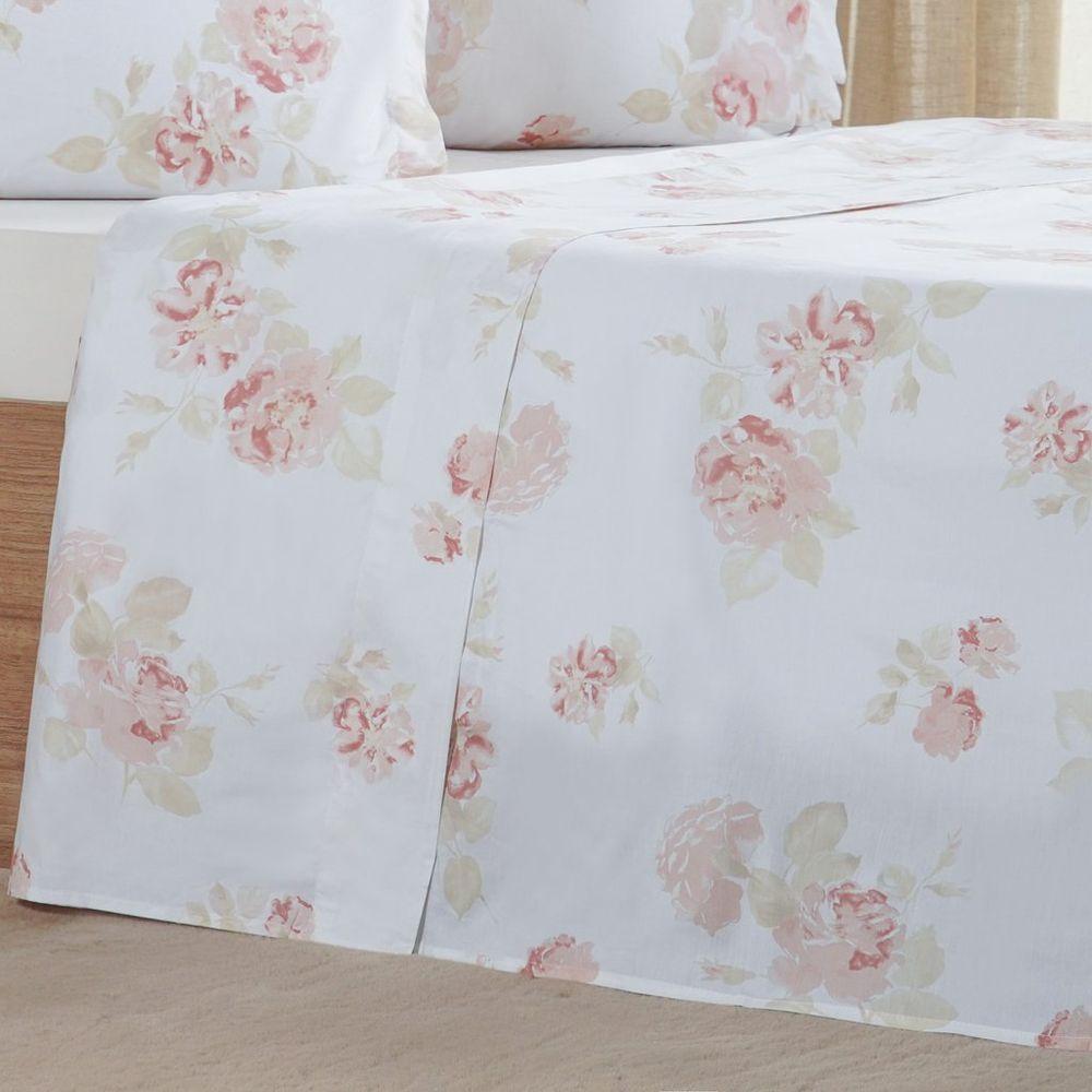 Jogo De Cama Queen 4 Pçs 200 Fios 100% Algodão 160x200x35cm Classique - 5