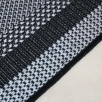 Tapete Passadeira Sisal 3,00m X 66cm Base Antiderrapante Para Corredor Cozinha Quarto Sala - Preto Cinza - 3