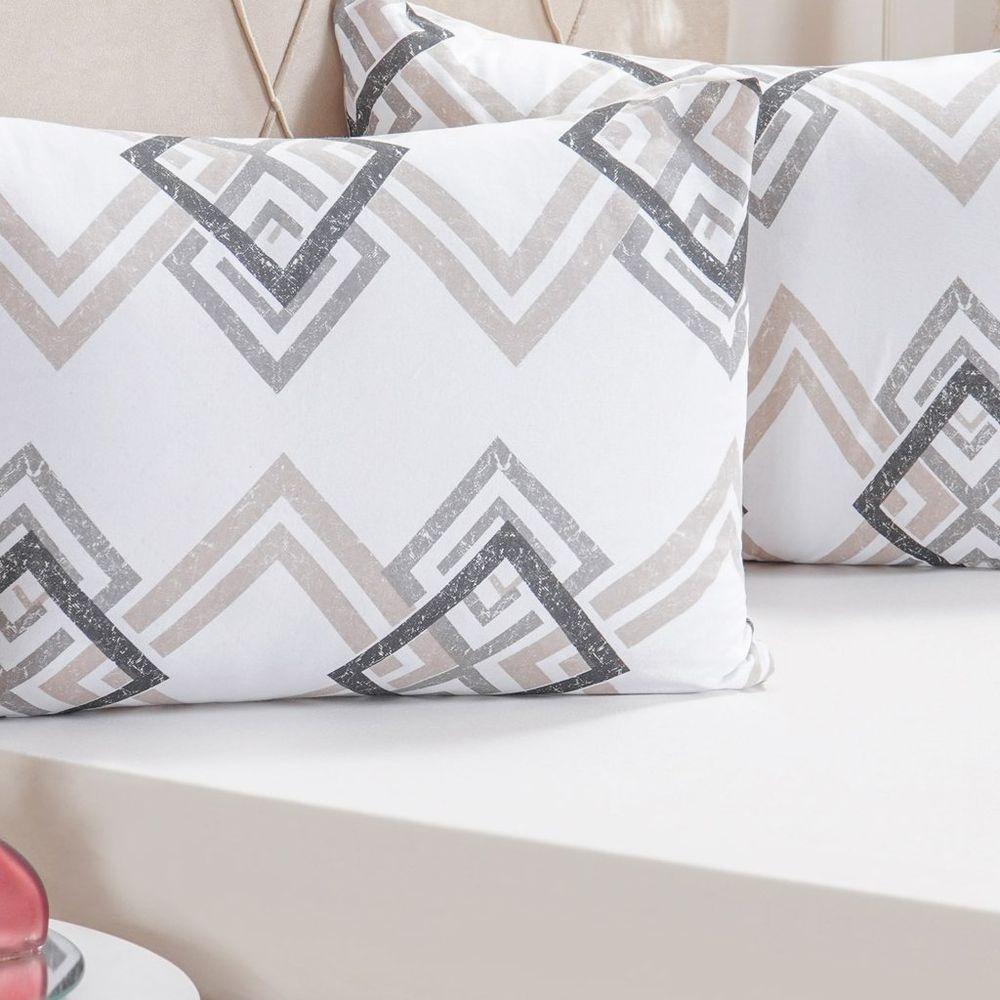 Jogo De Cama Queen Dreams Malha 100% Algodão 158x198x30cm Bege - 4