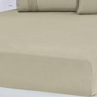 Jogo De Cama Casal Malha 3 Pçs Bella Cama 100% Algodão 138x188x30cm Avelã - 2