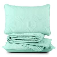 Cobre Leito Queen Dupla Face Riviera Micropercal 200 Fios Verde - 3 Peças - 1