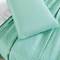 Cobre Leito King Dupla Face Riviera Micropercal 200 Fios Verde - 3 Peças - 2