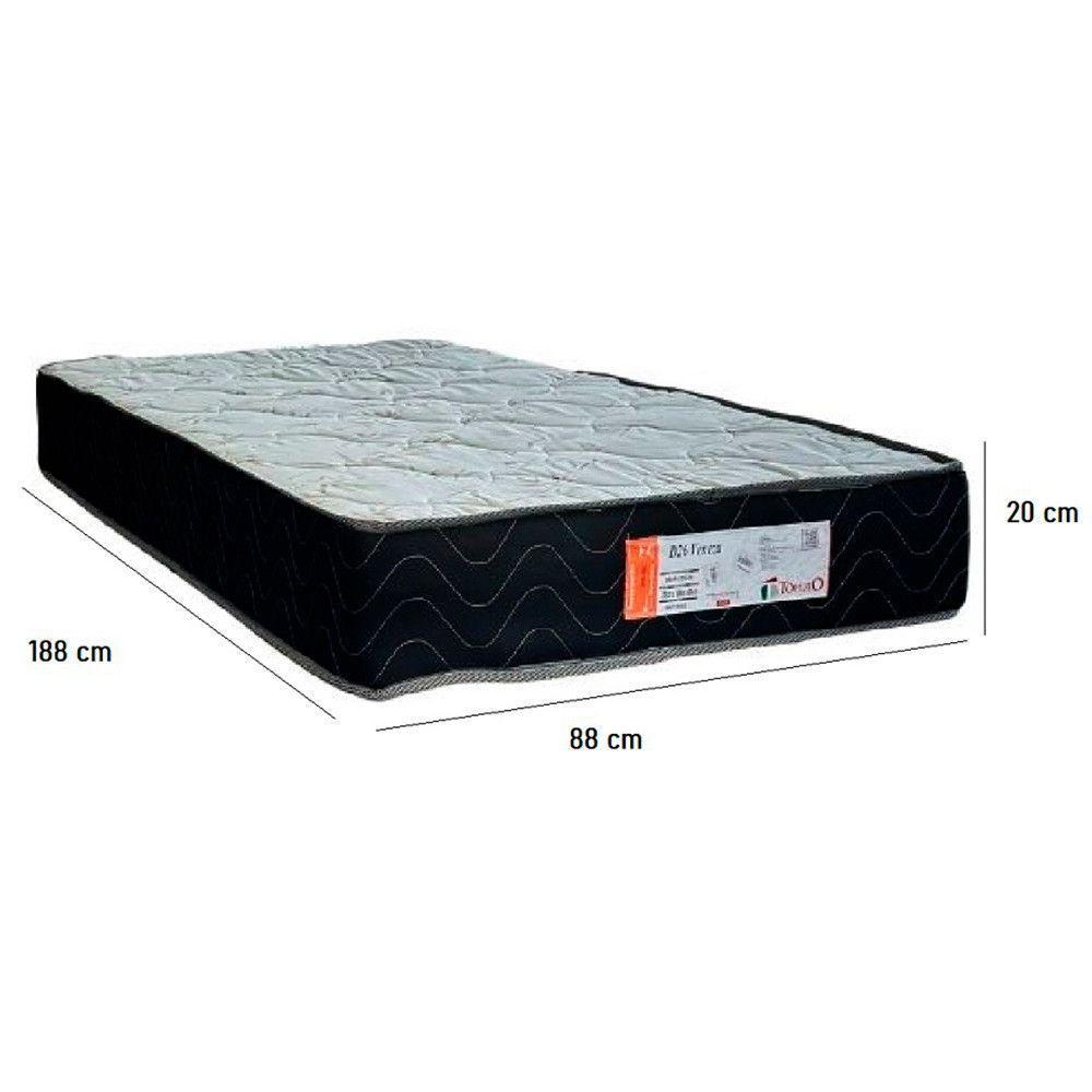 Colchão Veneza De Espuma D26 Solteiro 88x188x20 Cm Topazio Branco - 4