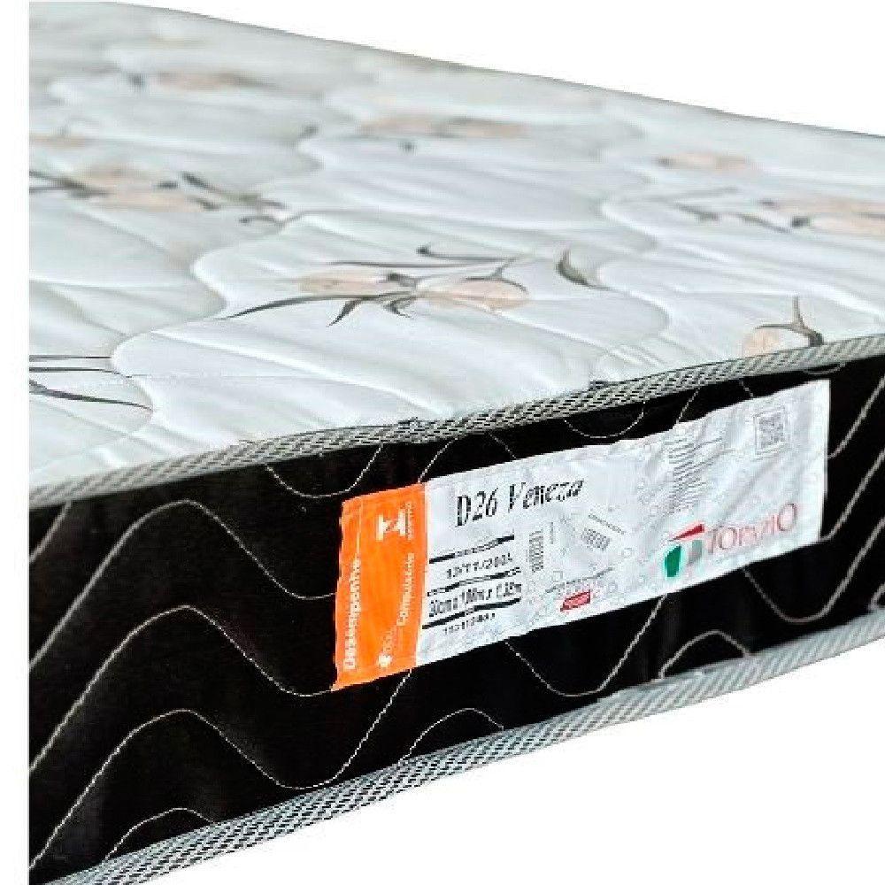 Colchão Veneza De Espuma D26 Casal 138x188x20 Cm Topazio Branco - 2