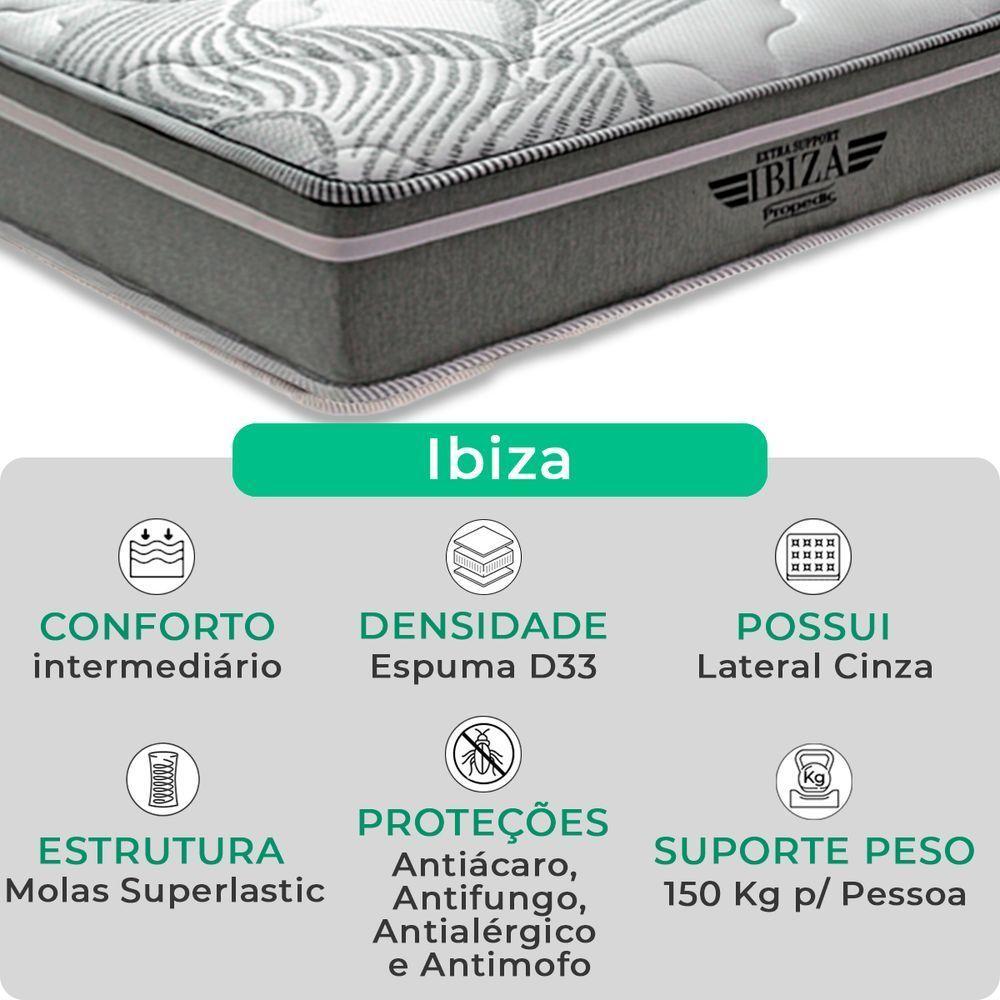 Cama Box Baú Solteiro Branco E Colchão Ibiza Molas Vstore - 2