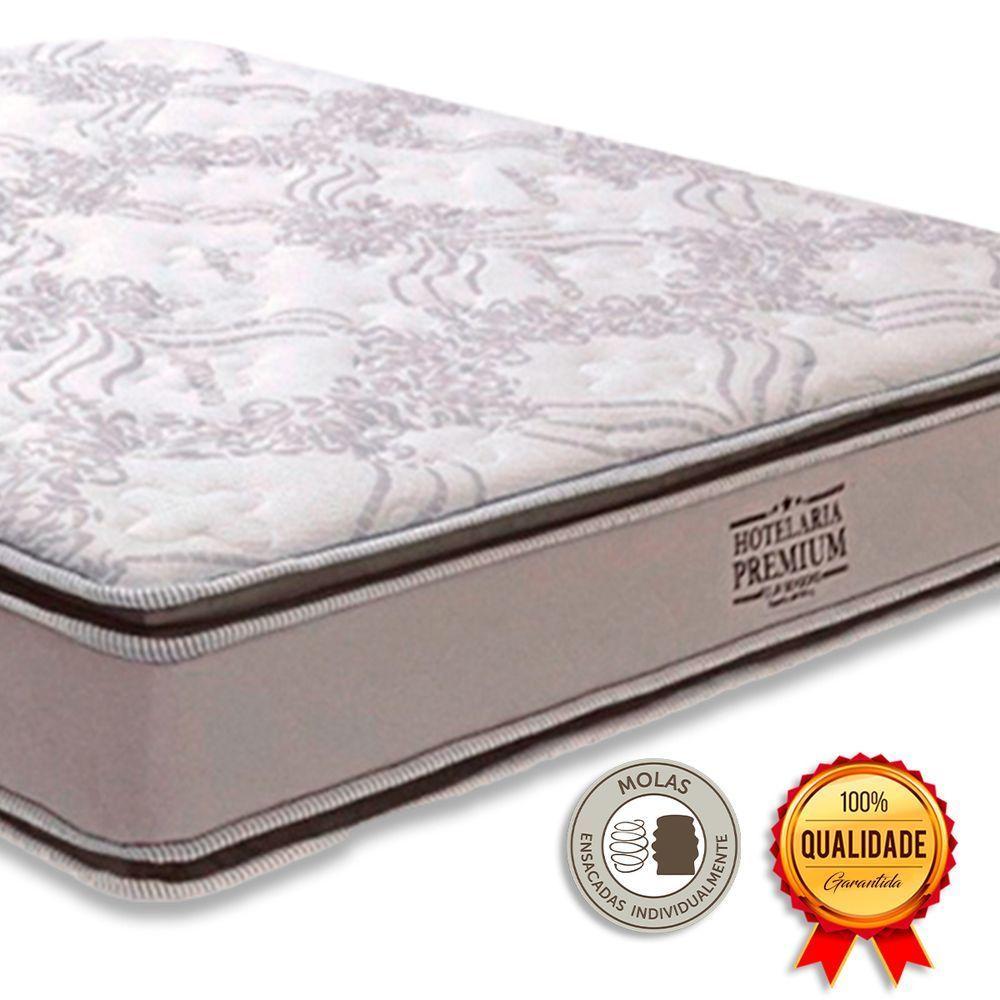 Cama Box Casal Cinza E Colchão Four Season Molas Vstore - 4