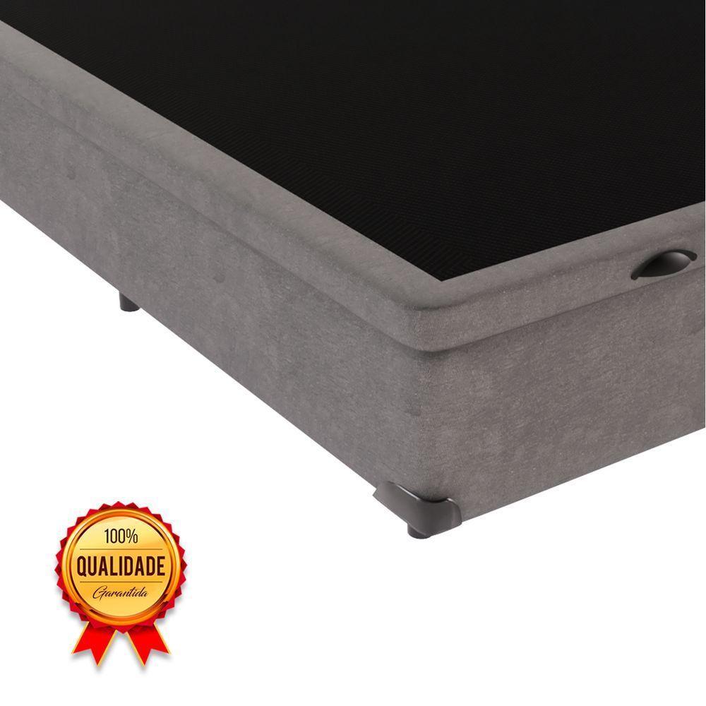 Cama Box Baú King Bravus 193x203x44 Cinza - 4