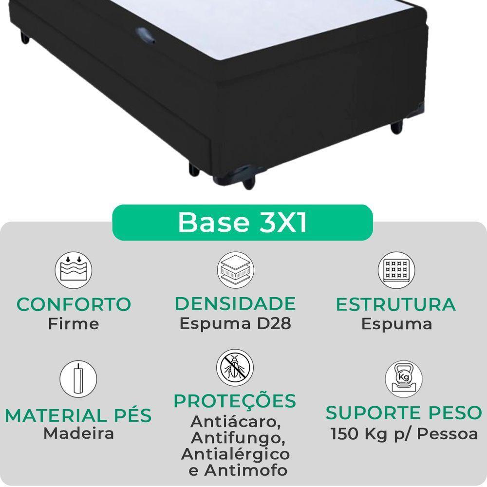 Bicama Box Baú Com Cama Auxiliar Solteiro 88x188x44 Preto - 3