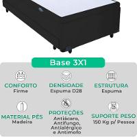 Bicama Box Baú Com Cama Auxiliar Solteiro 88x188x44 Preto - 3