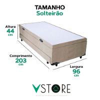 Bicama Box Baú Com Cama Auxiliar Solteirão 96x203x44 Bege - 3