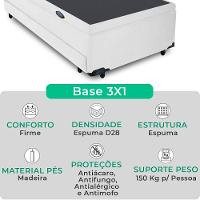 Bicama Box Com Baú Solteiro Branco 88x188x44 V-store - 2