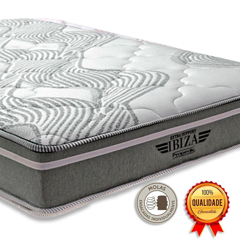 Cama Box Baú Queen Bege Colchão Ibiza Molas Ensacadas Vstore - 3