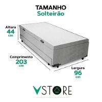 Bicama Box Com Baú Solteirão Cinza 96x203x44 V-store - 3