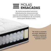 Cama Box Queen + Colchão Molas Ensacadas Pergola Europillow 158x198x63cm - 5