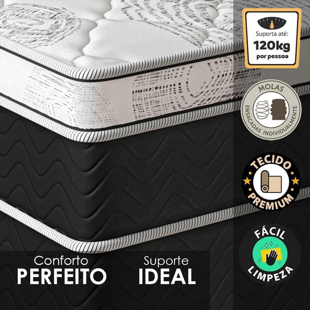 Colchão Casal Molas Ensacadas Varena Eps Europillow 138x188x30cm - 3