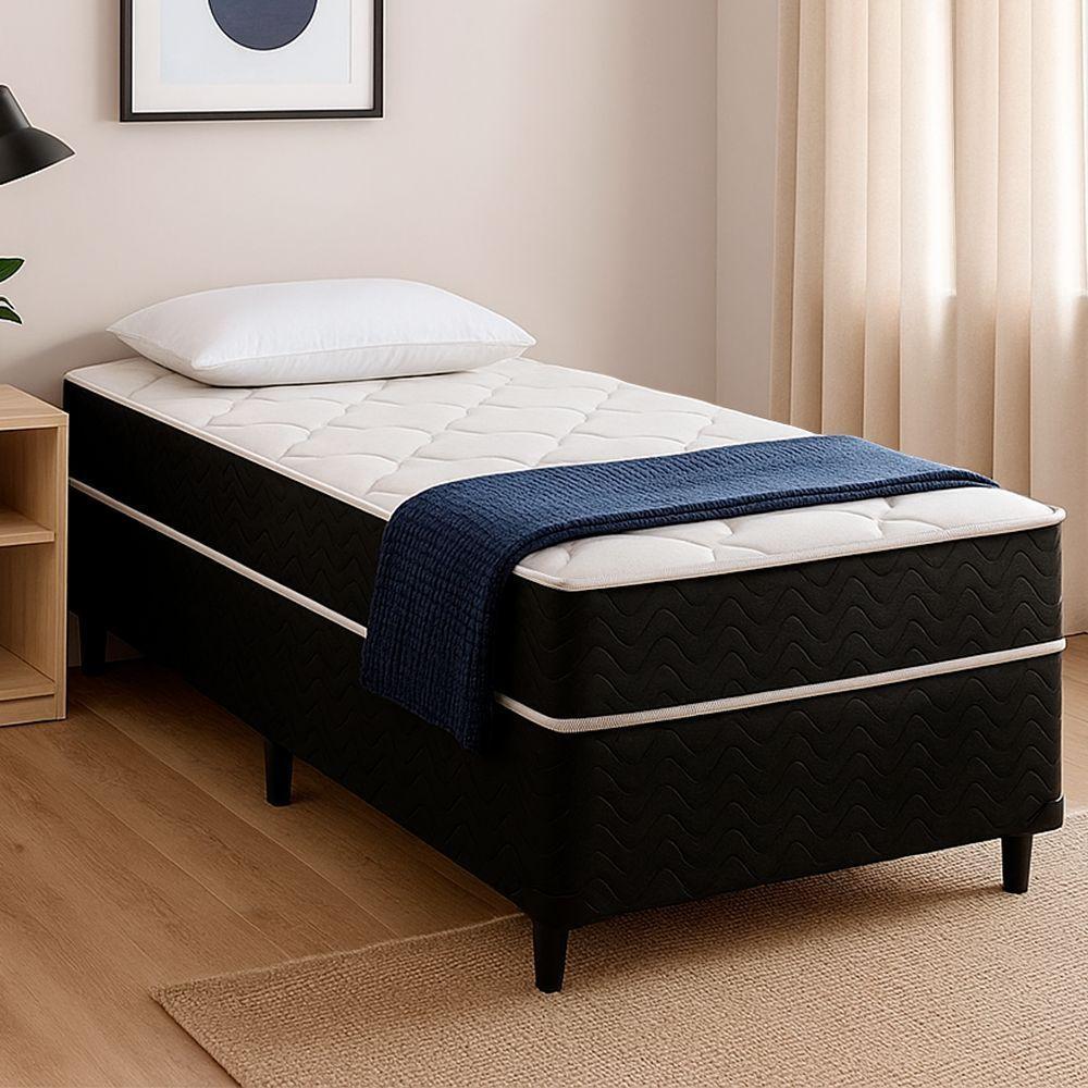 Cama Box Solteiro + Colchão Molas Ensacadas Pergola Europillow 88x188x63cm - 6