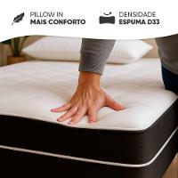 Cama Box Solteiro + Colchão Molas Ensacadas Pergola Europillow 88x188x63cm - 3