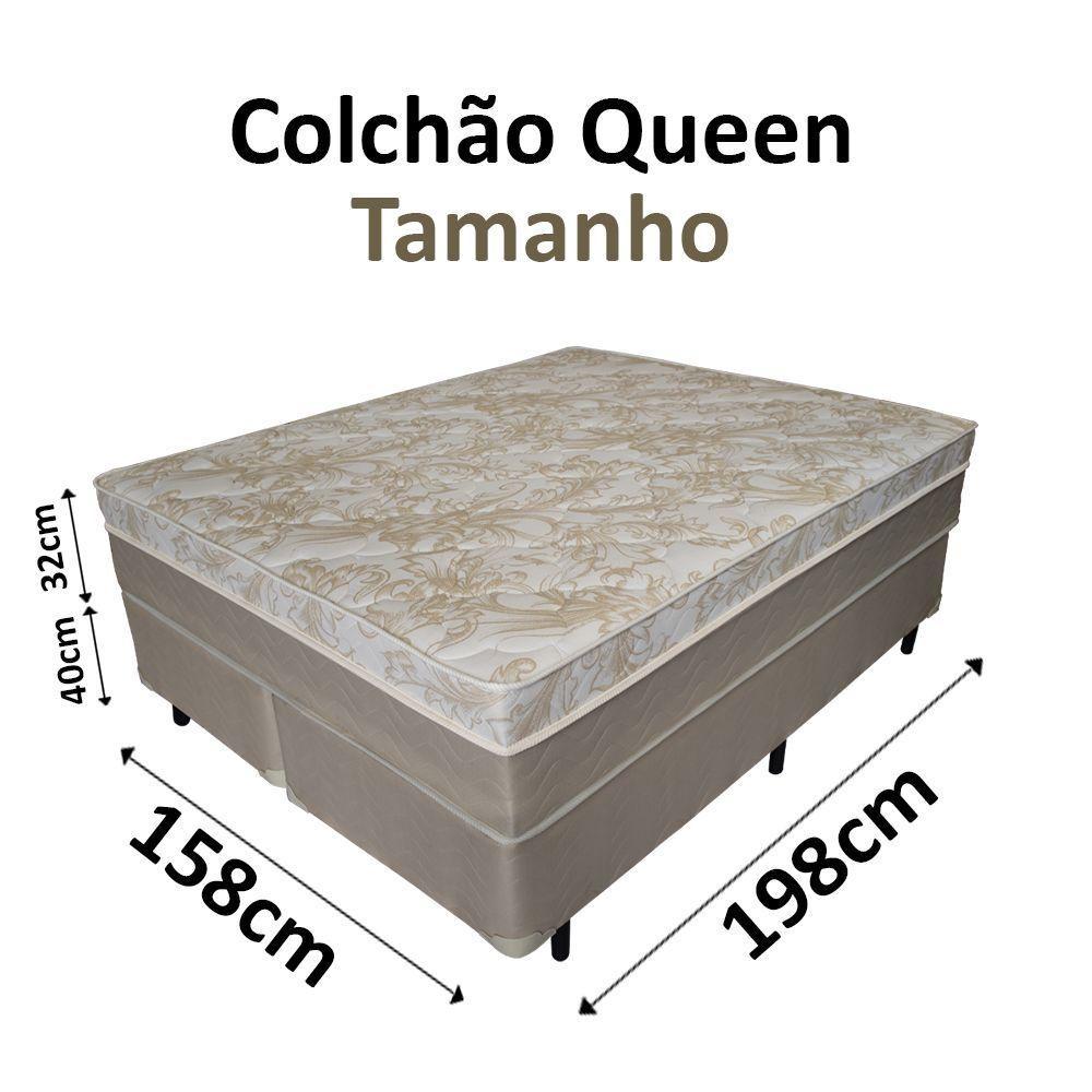 Cama Box Queen + Colchão Molas Ensacadas Don Cielo Viscogel Europillow 158x198x72cm - 2