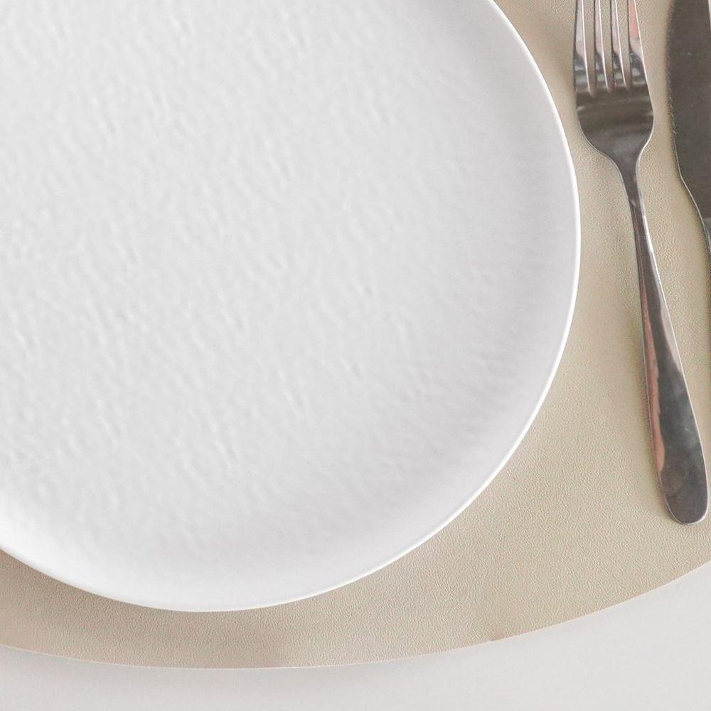 Prato Raso Melamina Texture 20cm Branco - 6