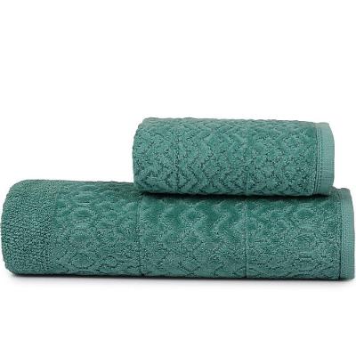 Jogo Toalha De Banho E Rosto Atlântica Loft 100% Algodão 420 G-m² Verde Pinho