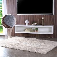 Tapete Fluffy Para Sala 100% Poliester 140x200cm Marfim - 1