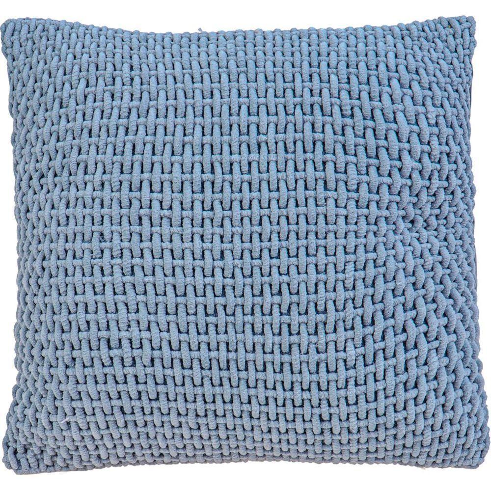 Capa De Almofada Trama New Decorativa 45x45cm 90% Algodão Bruma Azul - 1