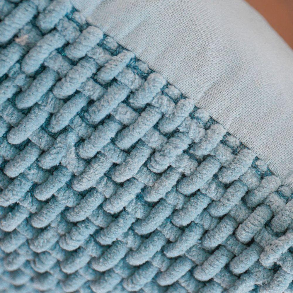 Capa De Almofada Trama New Decorativa 45x45cm 90% Algodão Bruma Azul - 4