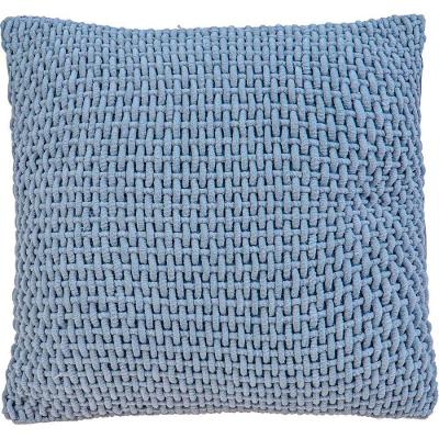 Capa De Almofada Trama New Decorativa 45x45cm 90% Algodão Bruma Azul