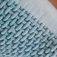 Capa De Almofada Trama New Decorativa 45x45cm 90% Algodão Bruma Azul