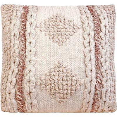 Capa De Almofada Native New Decorativa Macramê 45x45cm Sofala