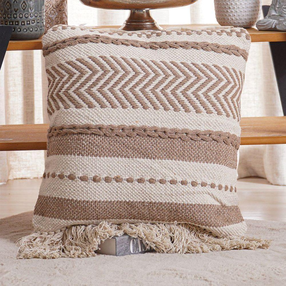Capa De Almofada Native New Decorativa Macramê 45x45cm Dakar - 3