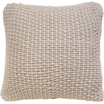 Capa De Almofada Trama New Decorativa 45x45cm 90% Algodão Amendoa