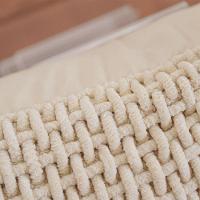 Capa De Almofada Trama New Decorativa 45x45cm 90% Algodão Amendoa