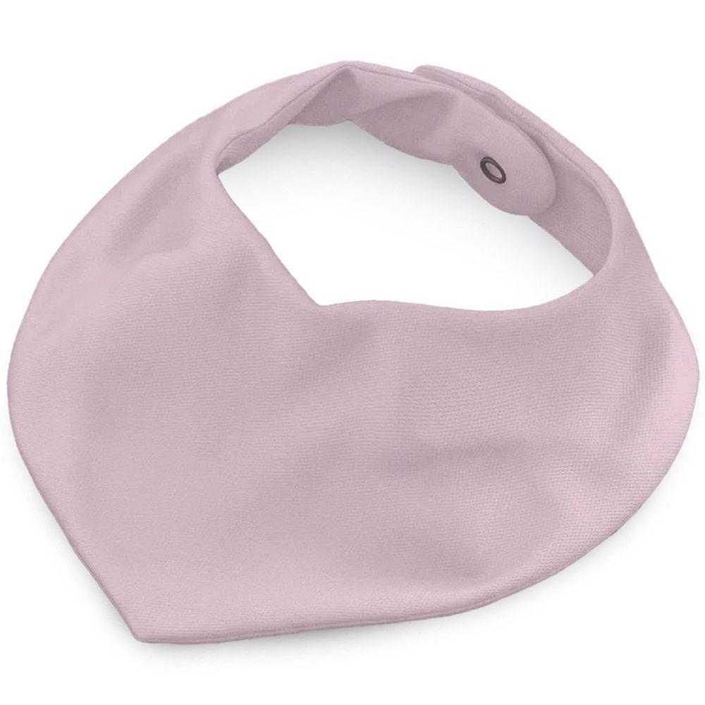 Babador Para Bebê Malha 2 Pçs Baby 100% Algodão Rosa-mescla - 3