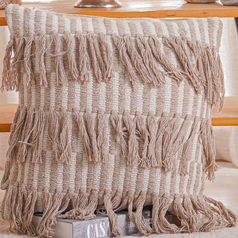 Capa De Almofada Native New Decorativa Macramê 45x45cm Gaborone - 2