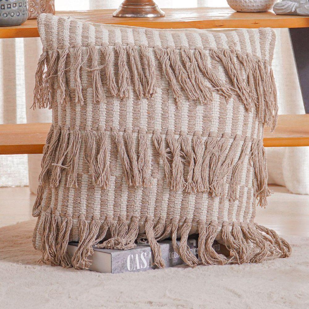 Capa De Almofada Native New Decorativa Macramê 45x45cm Gaborone - 3