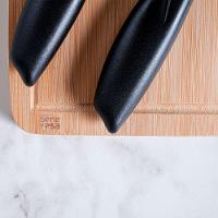 Jogo De Faca E Garfo Com Tabua Para Churrasco Preto - 2