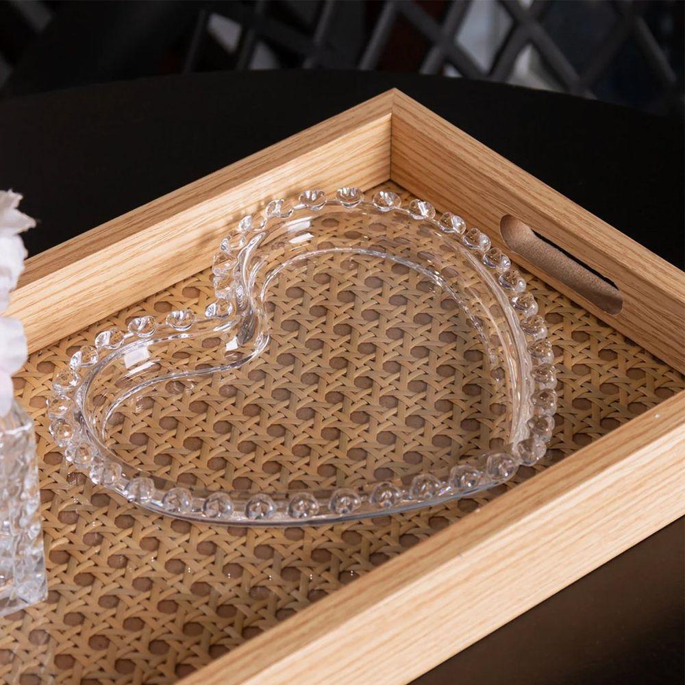 Prato Sobremesa Cristal Lyor Coração 18x15,5x2cm - 4