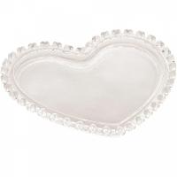Prato Sobremesa Cristal Lyor Coração 18x15,5x2cm - 1