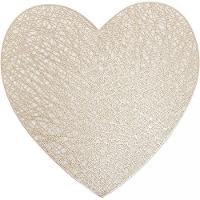 Lugar Americano Coração Lyor 100% Pvc 38cm Dourado - 1