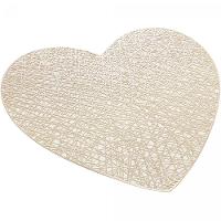 Lugar Americano Coração Lyor 100% Pvc 38cm Dourado - 2