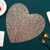 Lugar Americano Coração Lyor 100% Pvc 38cm Dourado - 5