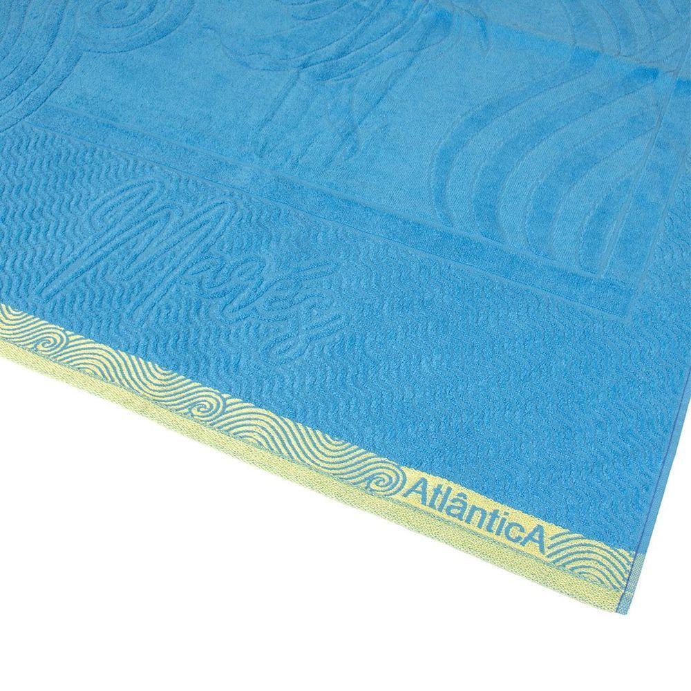 Toalha De Praia Atlântica Marés 100% Algodão 440 G-m² 80x150cm Azul Tranquilo - 3